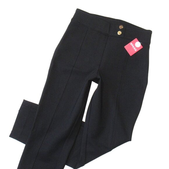 NWT SPANX 20777T Perfect Pant in Black Ponte Tab Ankle Straight L Tall - Picture 3 of 10